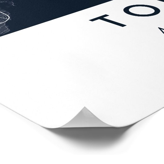 Custom City Map Toronto Canada Wall Art Poster (Ecke)