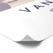 Custom City Map Vancouver Canada Wall Art Poster (Ecke)