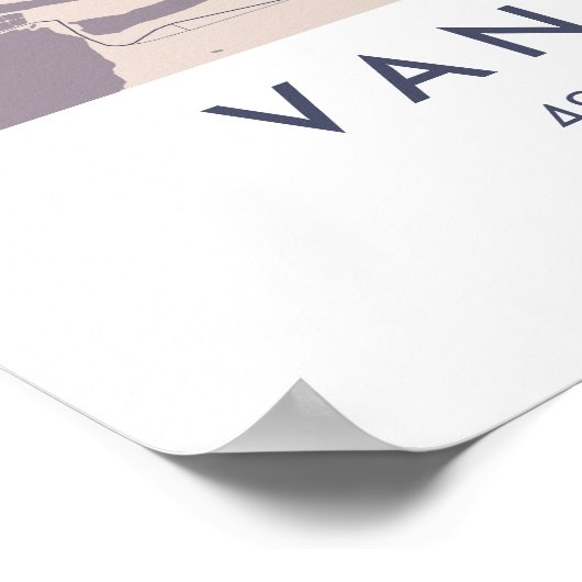 Custom City Map Vancouver Canada Wall Art Poster (Ecke)