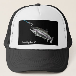 CUSTOM CITY NAME STEELHEAD HIER FISCHY FISHY STK I TRUCKERKAPPE