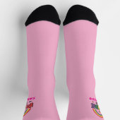 Custom City PINK LGBTQ+ Rainbow Pribe Stamm Socken (Oben)