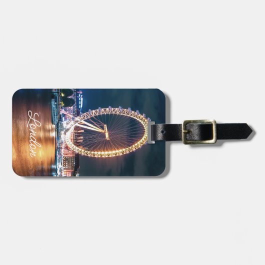 Custom Cityscape England Night London Gepäckanhänger (Vorderseite horizontal)