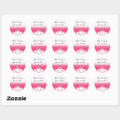 Custom Claddagh in Pink Runder Aufkleber (Blatt)