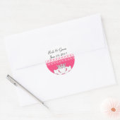 Custom Claddagh in Pink Runder Aufkleber (Umschlag)