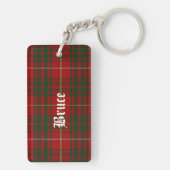 Custom Clan Bruce Tartan Kariert Key Chain Schlüsselanhänger (Rückseite)