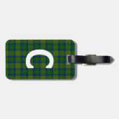 Custom Clan Cranstoun Tartan Kariert Luggage Tag Gepäckanhänger (Rückseite horizontal)