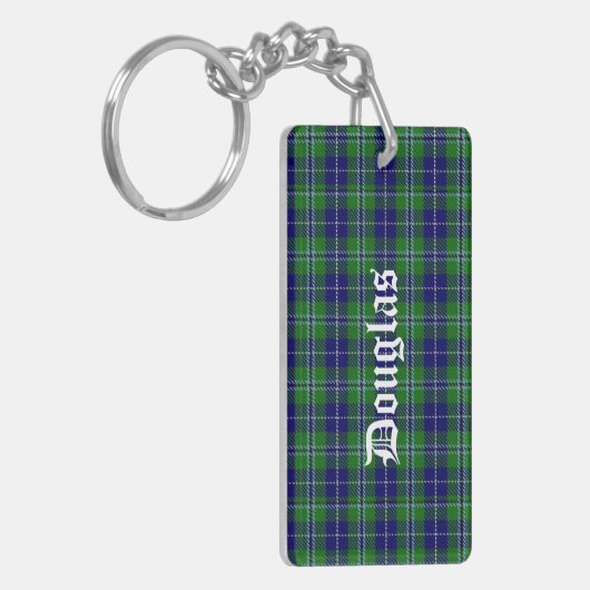 Custom Clan Douglas Tartan Kariert Key Chain Schlüsselanhänger (Vorderseite links)