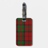 Custom Clan Dunbar Tartan Karierter Gepäcktag Gepäckanhänger (Rückseite vertikal)