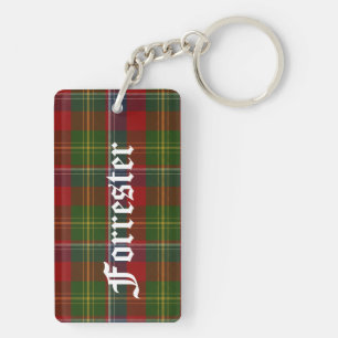 Custom Clan Forrester Tartan Kariert Key Chain Schlüsselanhänger