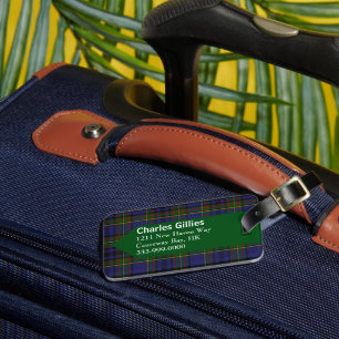 Custom Clan Gillies Tartan Kariert Luggage Tag Gepäckanhänger