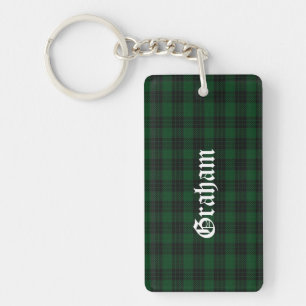 Custom Clan Graham Tartan Kariert Key Chain Schlüsselanhänger