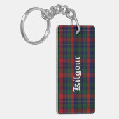 Custom Clan Kilgour Tartan Karierte Schlüsselkette Schlüsselanhänger (Vorderseite links)