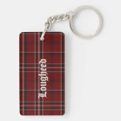 Custom Clan Lougheed Tartan Kariert Key Chain Schlüsselanhänger (Rückseite)