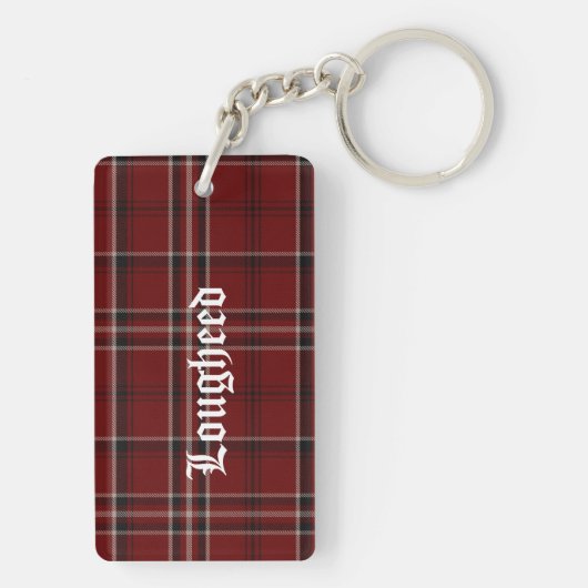 Custom Clan Lougheed Tartan Kariert Key Chain Schlüsselanhänger (Rückseite)