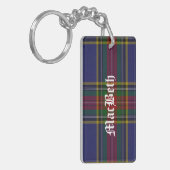 Custom Clan MacBeth Tartan Karierte Schlüsselkette Schlüsselanhänger (Vorderseite links)