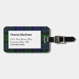 Custom Clan MacEwen Tartan Karierter Gepäckanhänge Gepäckanhänger