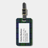 Custom Clan MacEwen Tartan Karierter Gepäckanhänge Gepäckanhänger (Vorderseite vertikal)