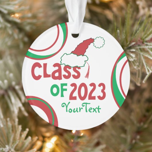 Custom Class 2023 © Grad Tassel Holiday Ornament (Baum)