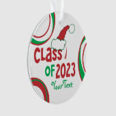 Custom Class 2023 © Grad Tassel Holiday Ornament (Vorderseite)