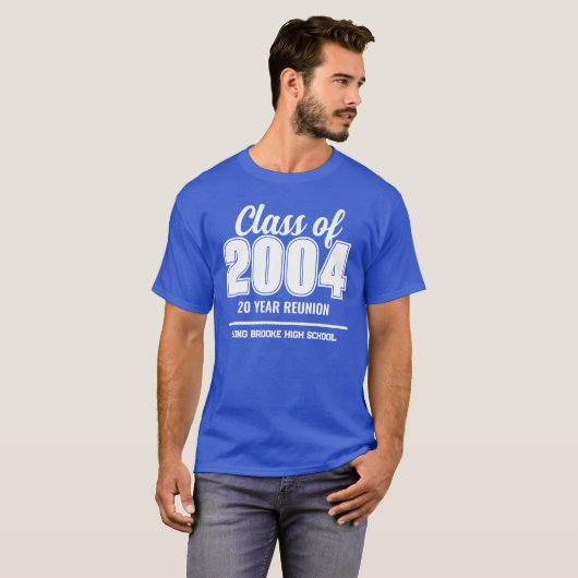 Custom Class of 2004 20 Year High School Wiederseh T-Shirt (Vorne ganz)