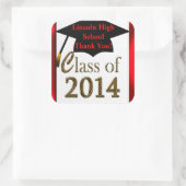 Custom Class of 2014 Abschluss Danke Stickers (Tasche)
