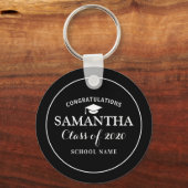 Custom Class of 2020 Abschluss Black Schlüsselanhänger (Vorderseite)