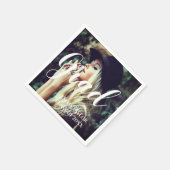 Custom Class of 2023 Foto Abschluss Typografy Serviette (Ecke)