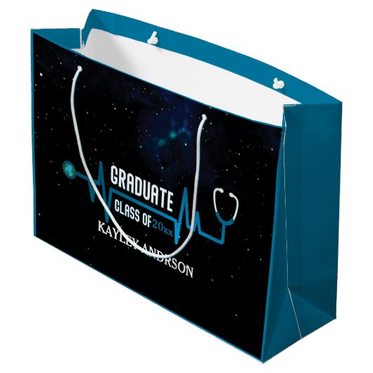 Custom Class of 2023 Future Nurse Große Geschenktüte (Rückseite Schrägansicht)