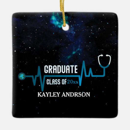 Custom Class of 2023 Future Nurse Keramikornament (Vorderseite)