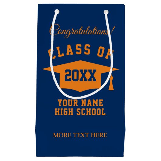 Custom class of 2023 High School Graduation Party Kleine Geschenktüte (Vorderseite)