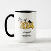 Custom Class of 2024 Abschluss Senior Class Tasse (Links)