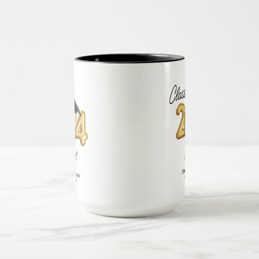 Custom Class of 2024 Abschluss Senior Class Tasse (Zentrum)