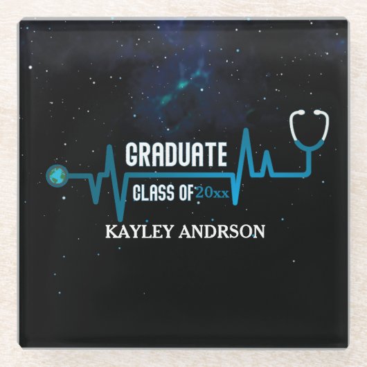 Custom Class of 2025 Future Doctor Glasuntersetzer (Vorderseite)