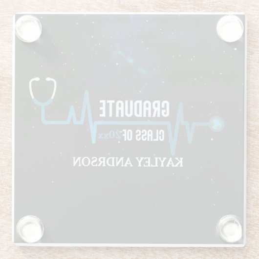 Custom Class of 2025 Future Doctor Glasuntersetzer (Rückseite)