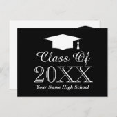 Custom class of 2025 High School Graduation Party Postkarte (Vorne/Hinten)