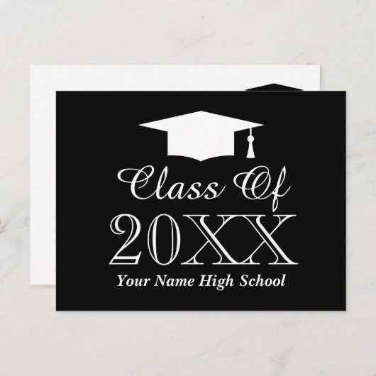 Custom class of 2025 High School Graduation Party Postkarte (Vorne/Hinten)