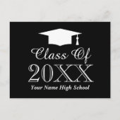 Custom class of 2025 High School Graduation Party Postkarte (Vorderseite)