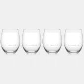 Custom Class of 2026 Graduation Drinkware Set Weinglas Ohne Stiel (Hinten)