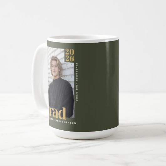 Custom Class of 2026 Photo Graduation Kaffeetasse (Vorderseite Links)