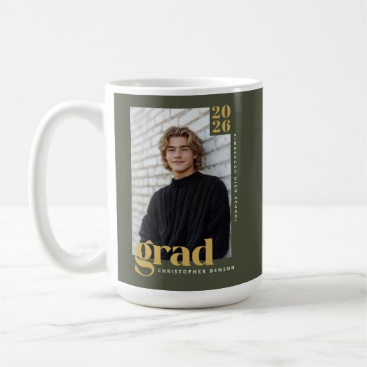 Custom Class of 2026 Photo Graduation Kaffeetasse (Links)
