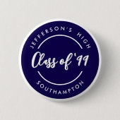 Custom Class of School Graduate Reunion Circle Button (Vorderseite)