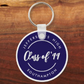 Custom Class of School Graduate Reunion Circle  Schlüsselanhänger (Rückseite)