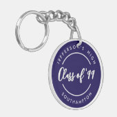 Custom Class of School Graduate Reunion Circle  Schlüsselanhänger (Vorderseite links)