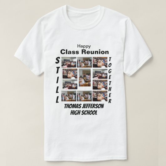 Custom Class Wiedersehen 11 Foto Collage T - Shirt (Design vorne)