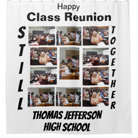 Custom Class Wiedersehen 11 FotoCollage Duschvorhang (Vorderseite)