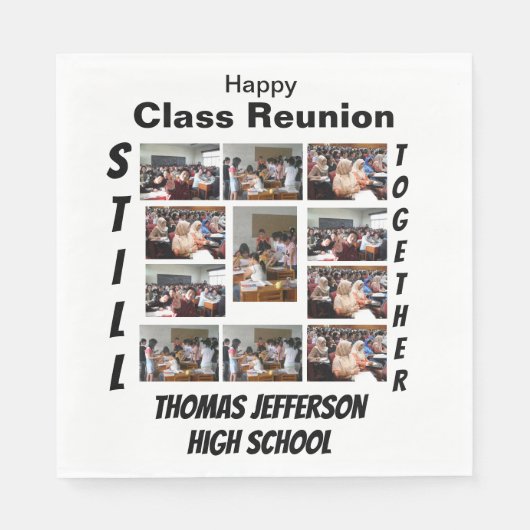 Custom Class Wiedersehen 11 FotoCollage Serviette (Vorderseite)