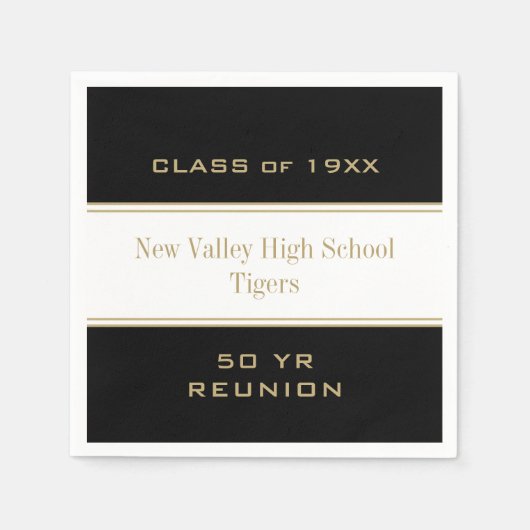 Custom Class Wiedersehen Partytime Paper Napkin Serviette (Vorderseite)