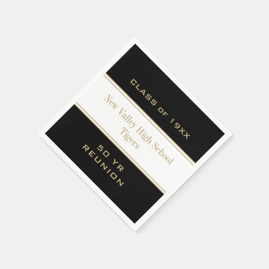 Custom Class Wiedersehen Partytime Paper Napkin Serviette (Ecke)