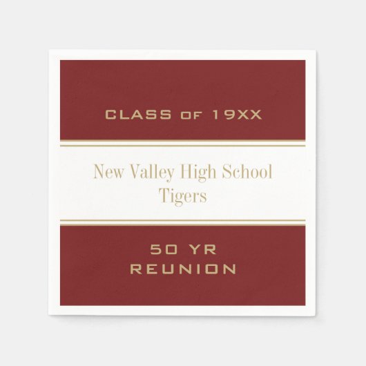 Custom Class Wiedersehen Partytime Paper Napkin Serviette (Vorderseite)