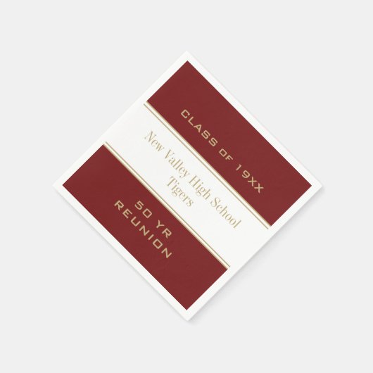 Custom Class Wiedersehen Partytime Paper Napkin Serviette (Ecke)